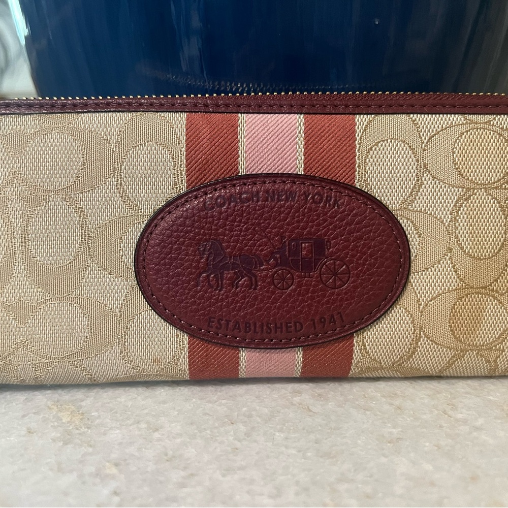 Coach Beige and Brown Wallet